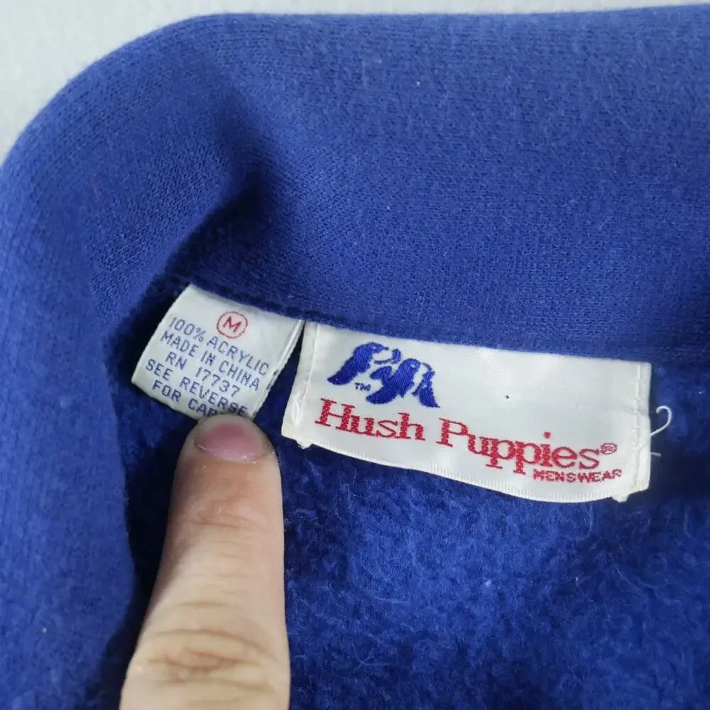 Vintage Y2K Hush Puppies Menswear Track Jacket Mens Size Medium Blue/White/Red